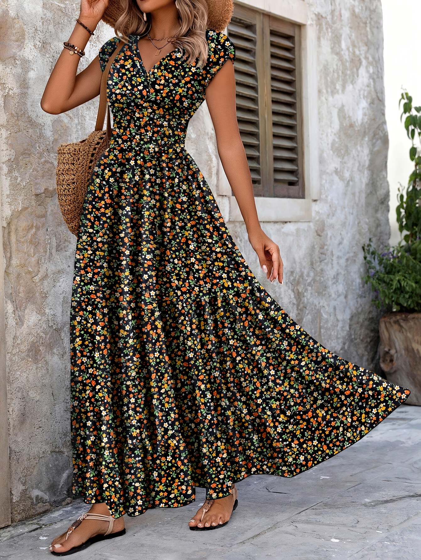boho formal dresses australia Women Boho Sexy Suspender Print Maxi Dress Sleeveless Long Skirt Fashi main image 1
