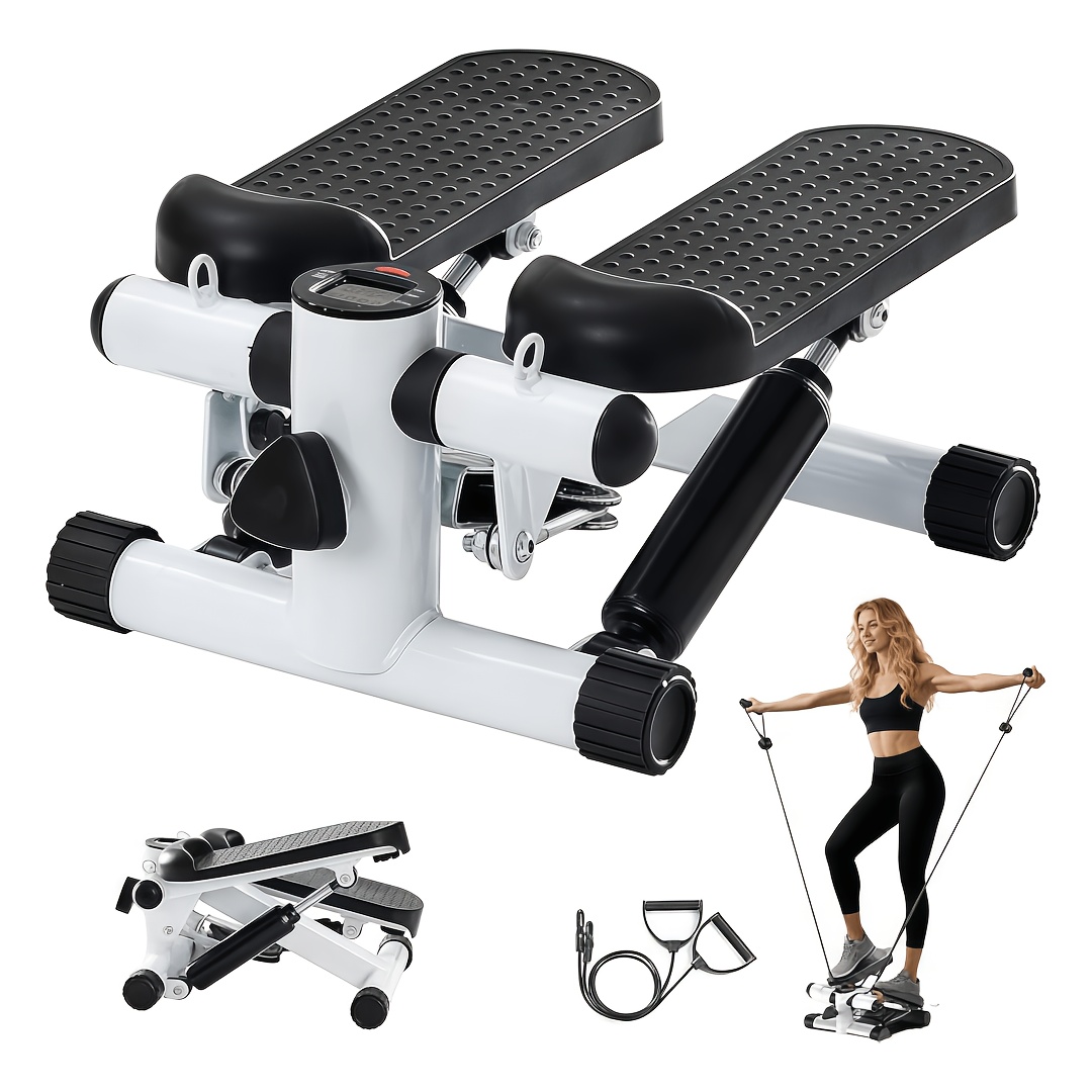 item picture 1 mini   band stepper portable home fitness stair trainer 360 lbs weight capacity full body workout equipment suitable for leg arm and aerobic training iron material manual incline adjustment