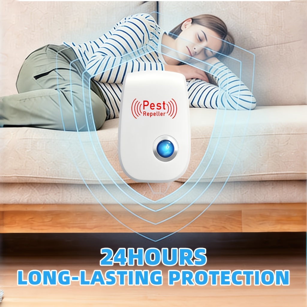 Répulsif à Ultrasons Technologie Soundwave, Alimentation USB, Pack de 6, Inclut 6 Câbles USB-C, Nouvelle Version 2026 avec Double Buzzers, Efficacité Doublement Améliorée pour Repousser les Nuisibles : Moustiques, Souris, Mouches, Cafards, Araignées,