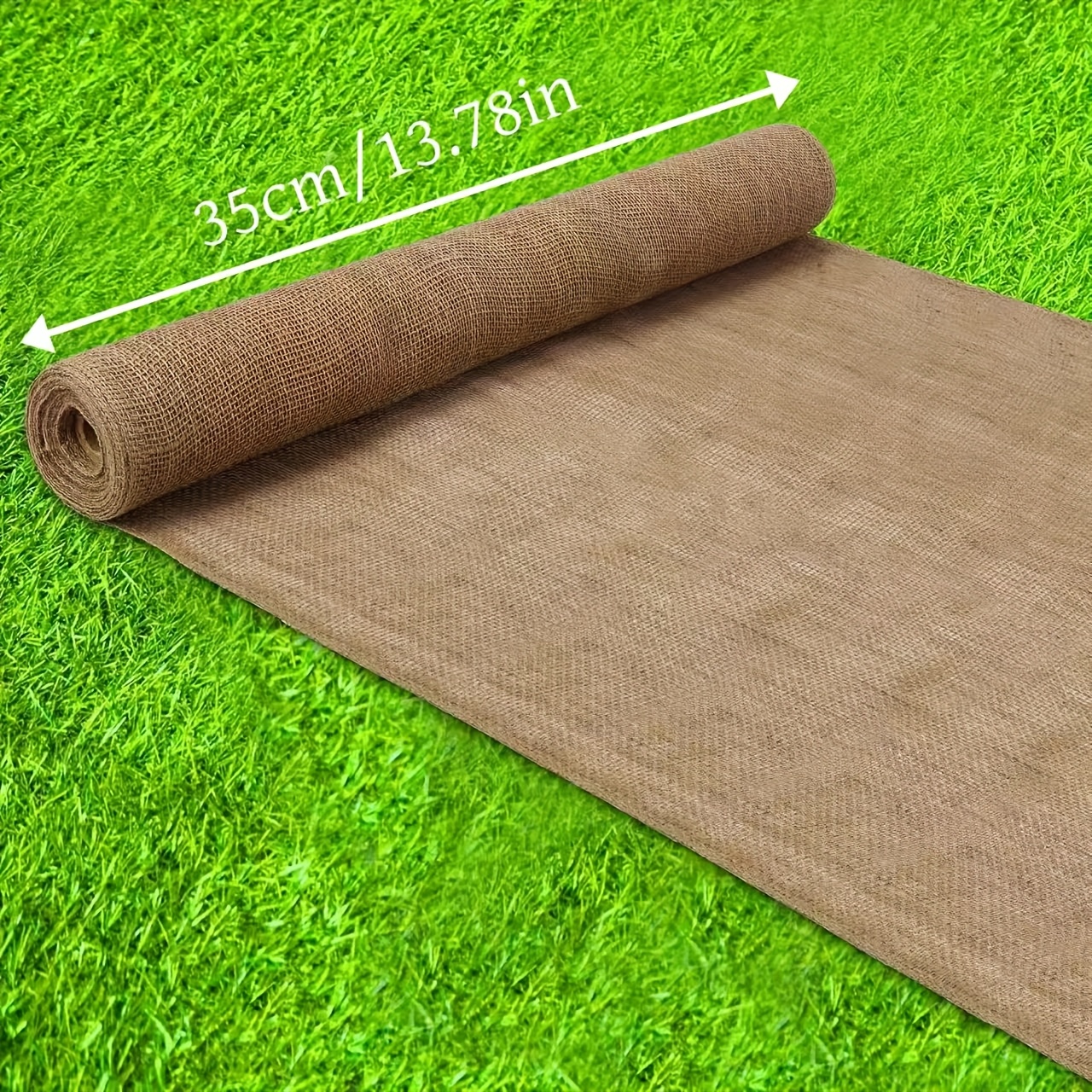 TEMU Jute Burlap Roll 25/30/35cm, Craft, Christmas Table And Chair Covers, Wedding Decorations, Rustic Burlap Fabric. High-quality Material For Home
