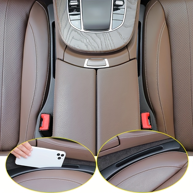 TEMU 2 Car Seat Plugs - Leak-proof Double-sided Design, Durable Plastic Filler Strips, Suitable For All Car Models, Space-saving Interior Accessories, Supplies, Easy-to-install Accessories