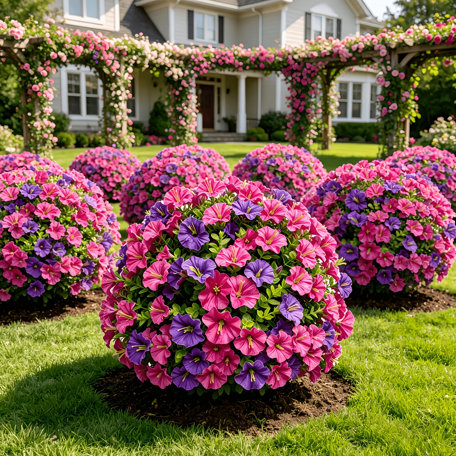 2pcs deluxe large outdoor artificial flowers multi color     flowers   tree flowers with stands uv resistant faux mixed shrub flower combo for summer autumn indoor outdoor decoration home decor hotel