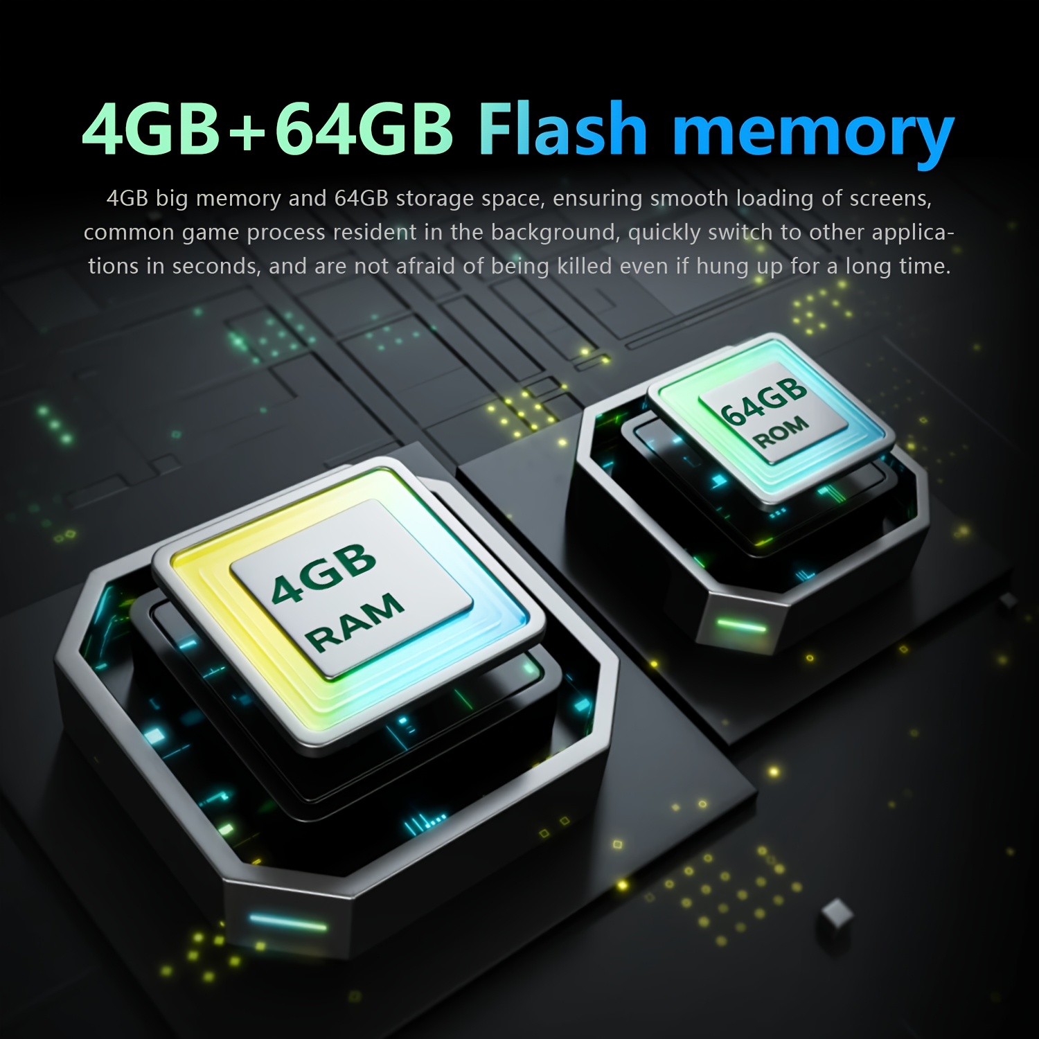 2025 new smartphone with a large 6.8-inch screen, has a configuration of 4GB + 64GB and is an Android gaming smartphone.