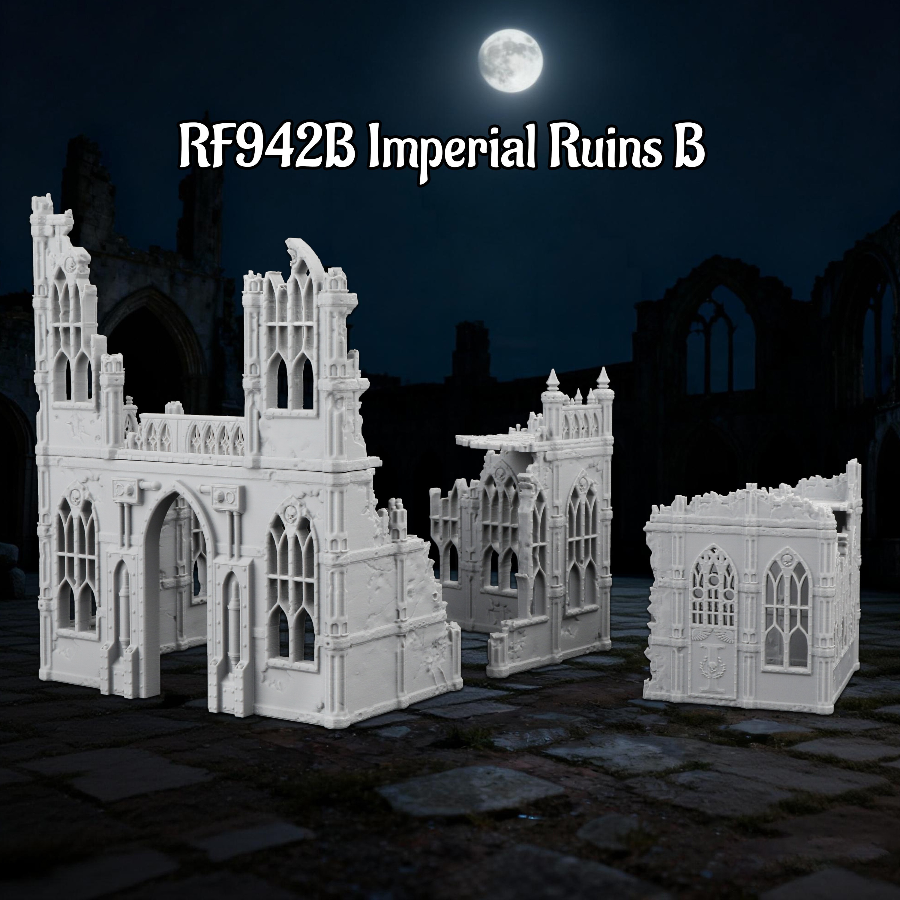 Small-Scale Models of Imperial Ruins for RPGs, Fantasy Scenery