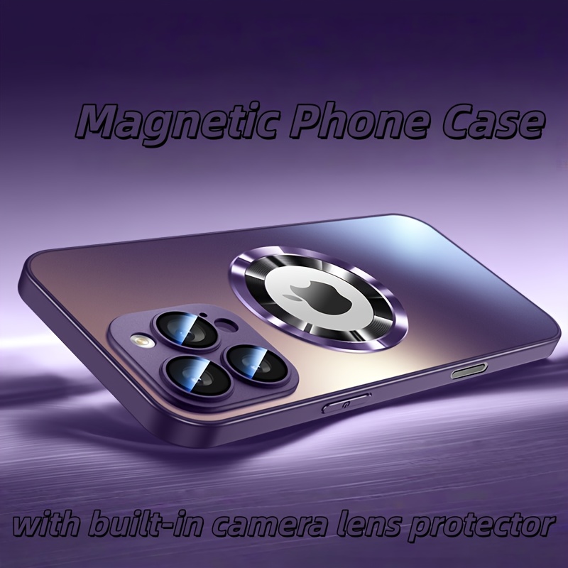 TEMU Phone Case - Applicable To 16promax Mobile Phone Case New 16pro Skin-feel Frosted Glass Suitable For Iphone15promax With Built-in Lens Film