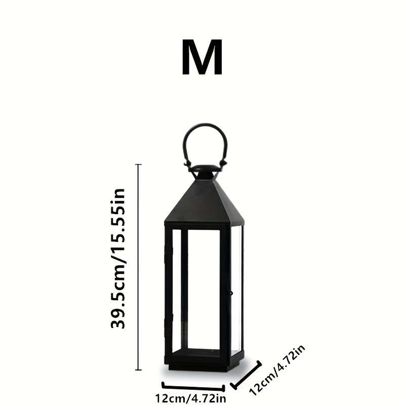 Wrought Candlestick Lantern Floor Lamp Windproof Retro Ornaments Courtyard Outdoor Household Wedding Candlestick Props