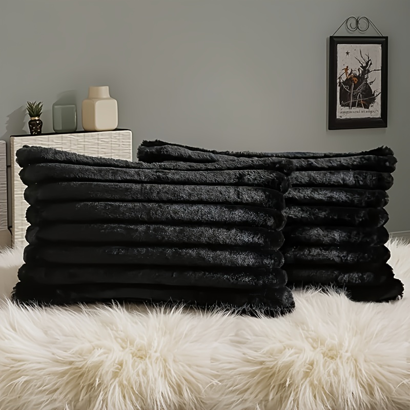 TEMU Set Of 2 Modern Striped Rectangular Pillow Covers, Soft And Fluffy With Zippers, A For Sofa Decoration, Made Of Polyester, Machine Washable,