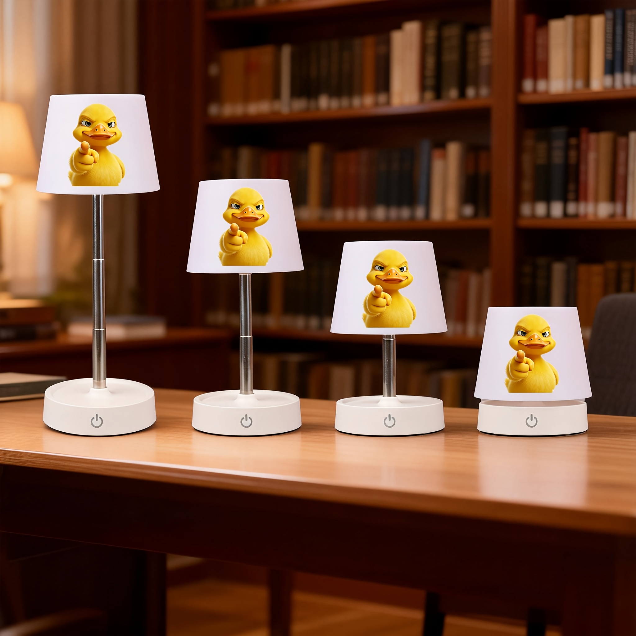 Cute Yellow Duck Pattern Adjustable Height Office Lamp
