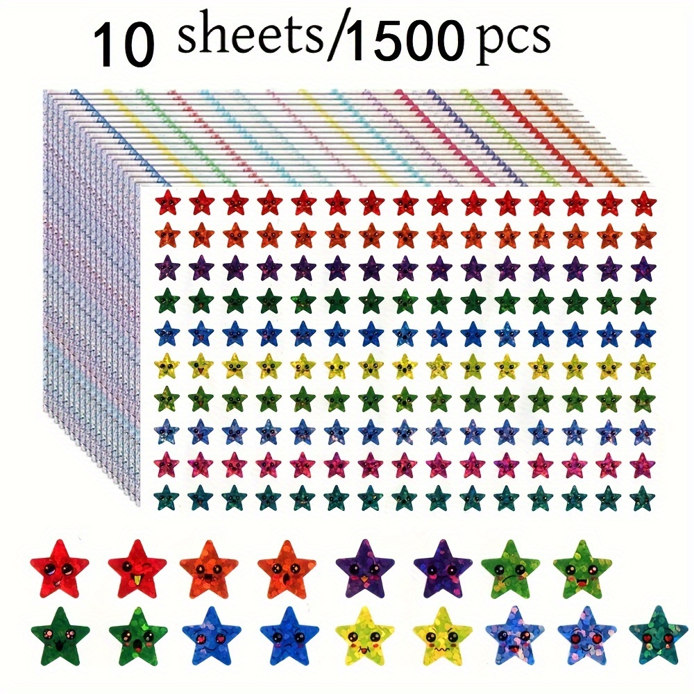 2400 Pcs Holographic Heart Stickers - Small Rainbow Gold Silver Glitter, 40 Sheets For Planners & Crafts - View #11
