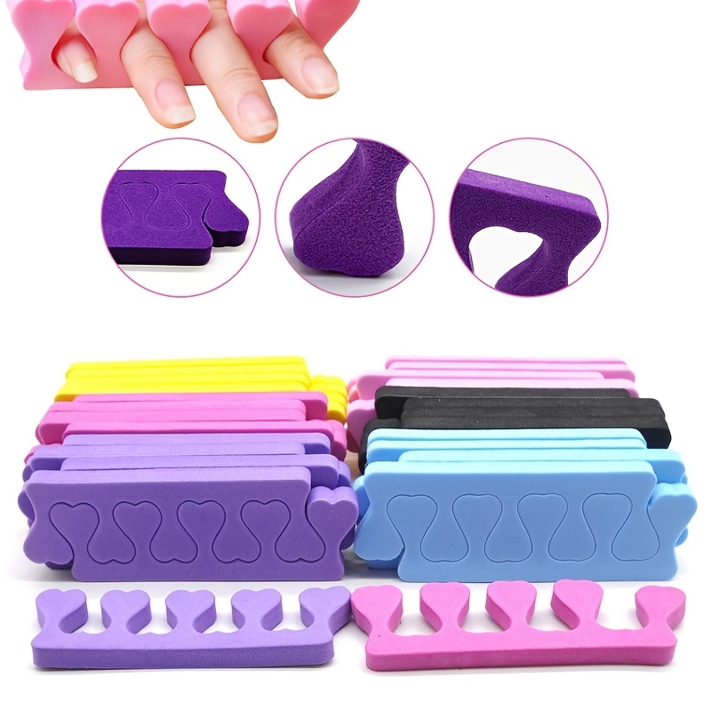4pcs Heart-Shaped Nail Art Finger Separators for Polish Application