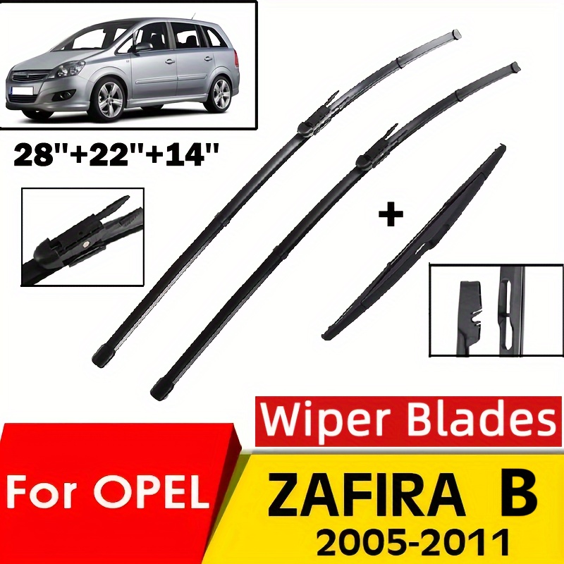 Front And Rear Wiper Blade Set, Compatible With B 2005-2011, 2006, 2007, 2008, 2009, 2010, Boneless Wiper, Front And Rear 3pcs Wiper Set
