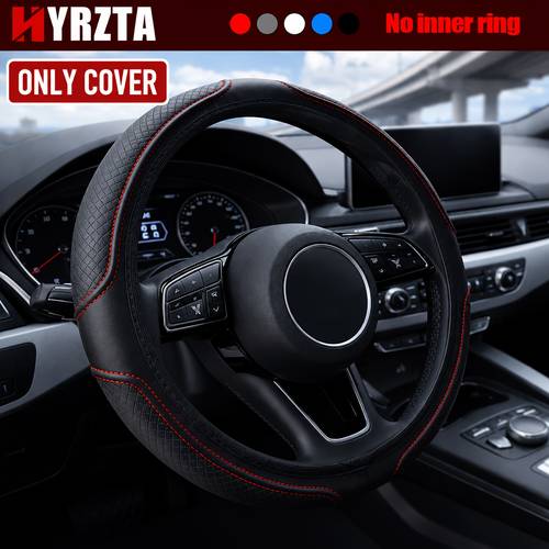 1pc embossed faux leather steering wheel cover 15 inch universal anti slip durable car protector comfortable grip car interior upgrade suitable for 10pcs