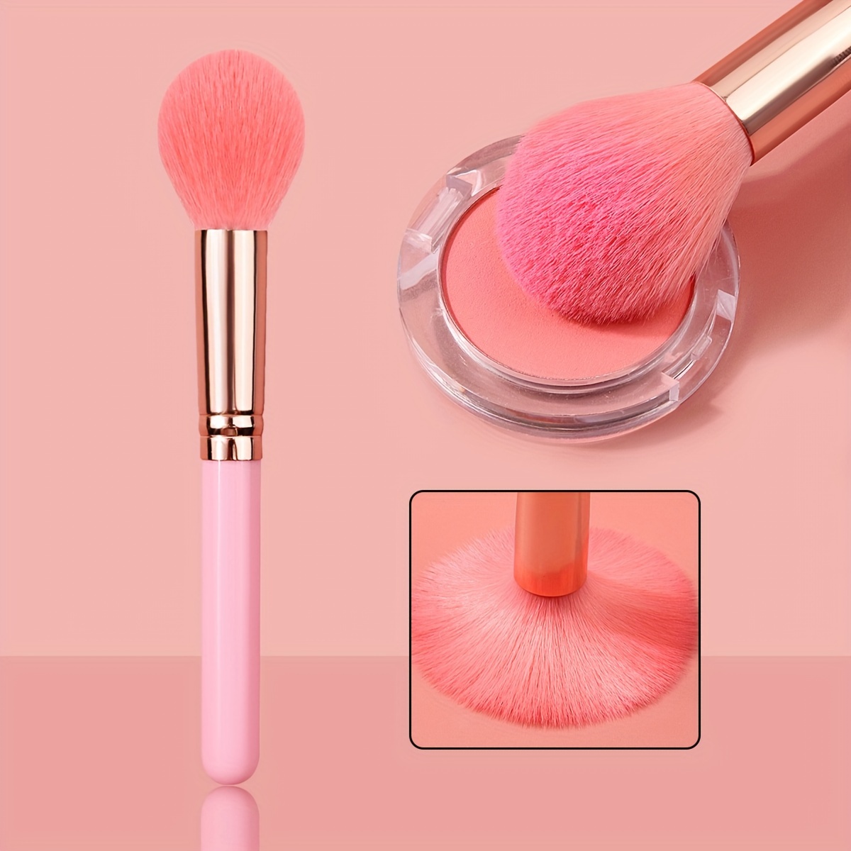 

1pc Soft Blush Brush, For Setting And , Makeup Tool For Beginners