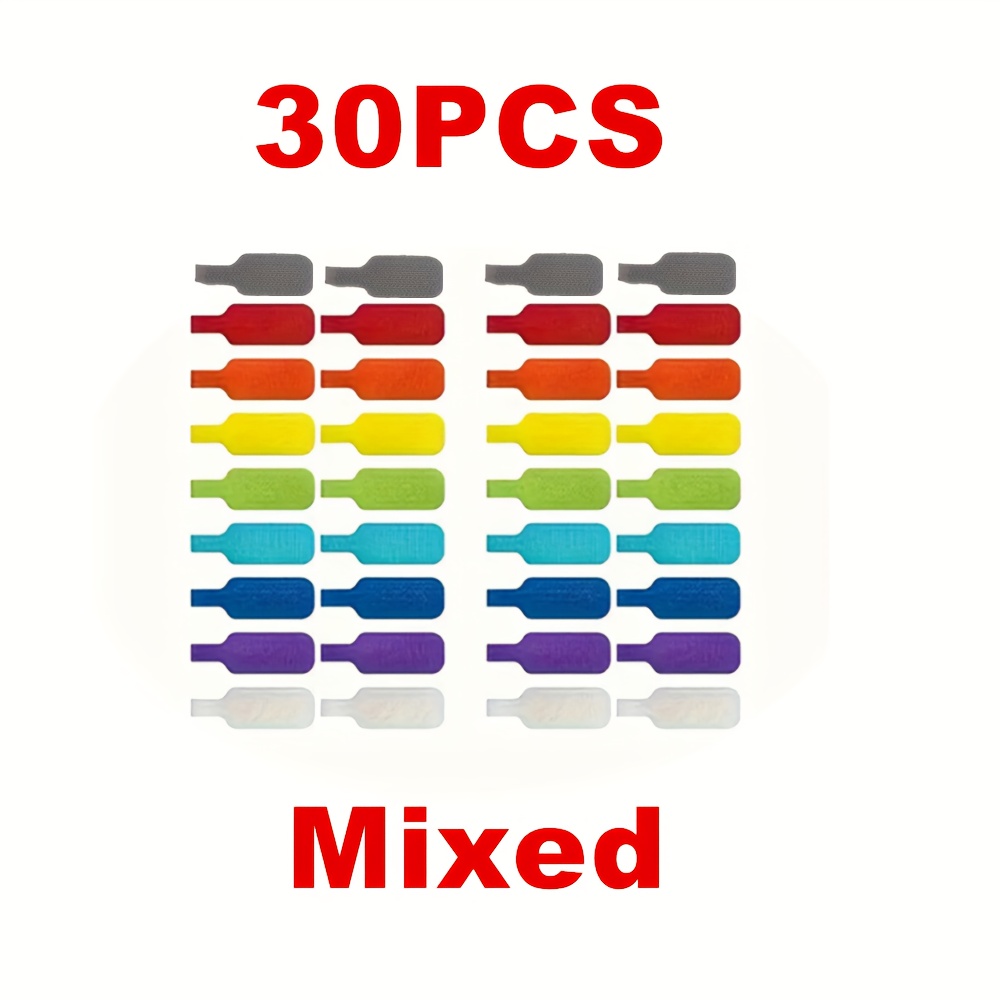 10/30/50/80pcs/ Reusable Cable Labels - Write-on Straps For Data/charger Cords, Color-coded Organization