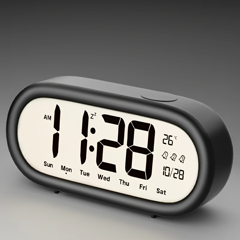 TEMU 1pc Alarm Clock With For Large Screen Clear Numbers New Clock Desktop Home Products