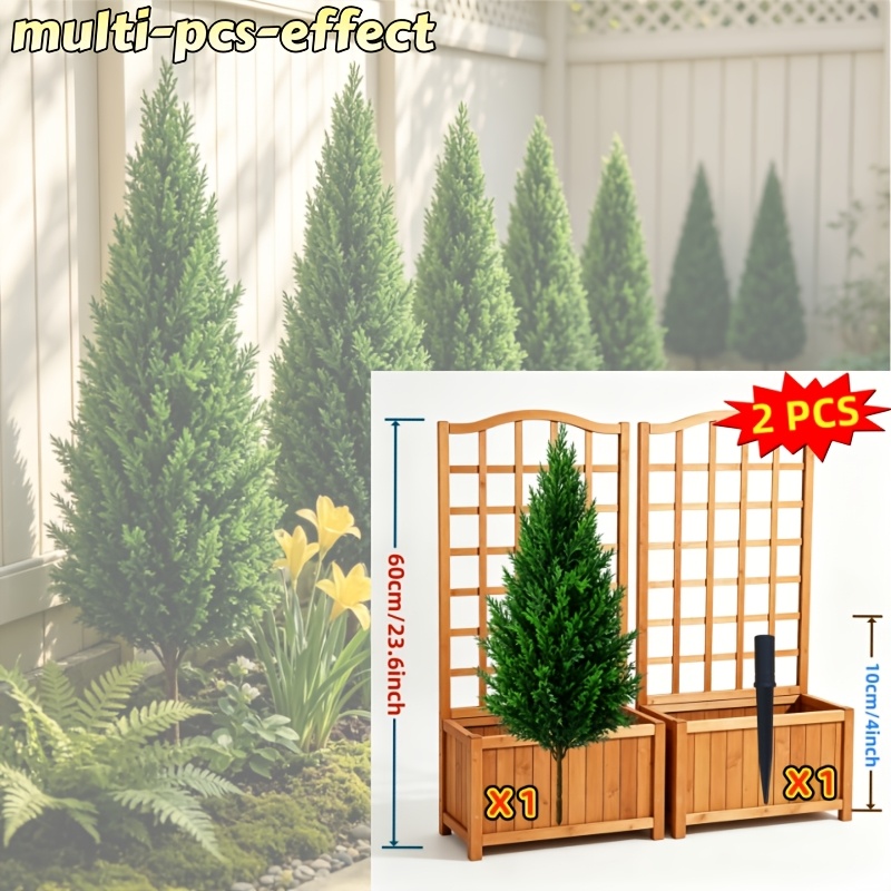 TEMU 2pcs - Large Realistic Ground Plug And Pointed Ground Spike Combination | Assembled, No Pot Needed, Insert To Complete Decoration. Made Of