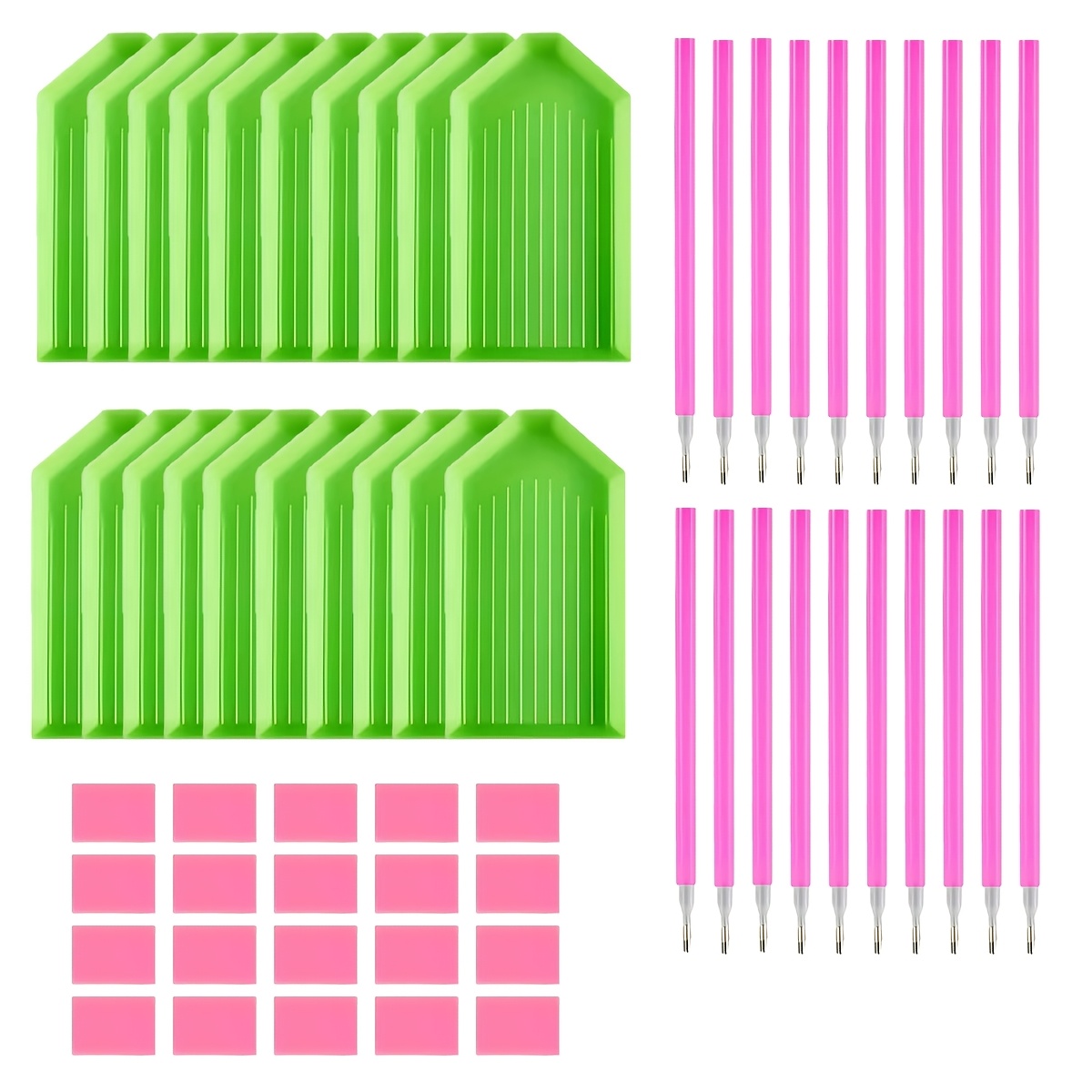 E-shop 20-teiliges Diamantmalerei-Stift-Zubehörset, Diamantmalerei-Stifte, inklusive Tablett Zubehör, komplettes Diamantmalerei-Werkzeugset mit