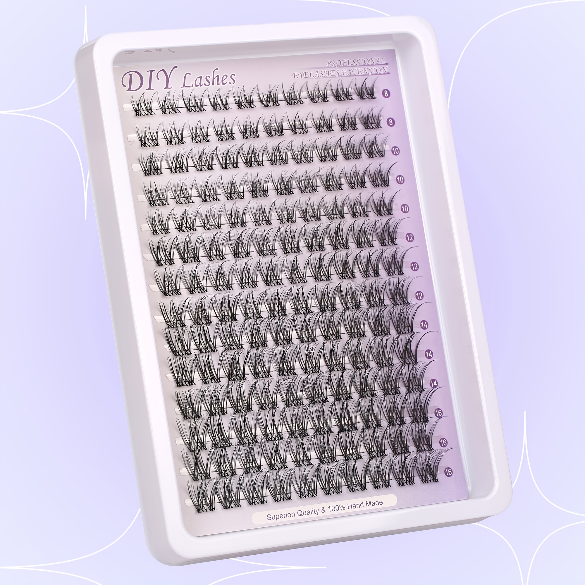 diy eyelash extensions transparent lashes 8 16mm reusable beginner friendly high quality hand made reusable eyelash extensions details 5