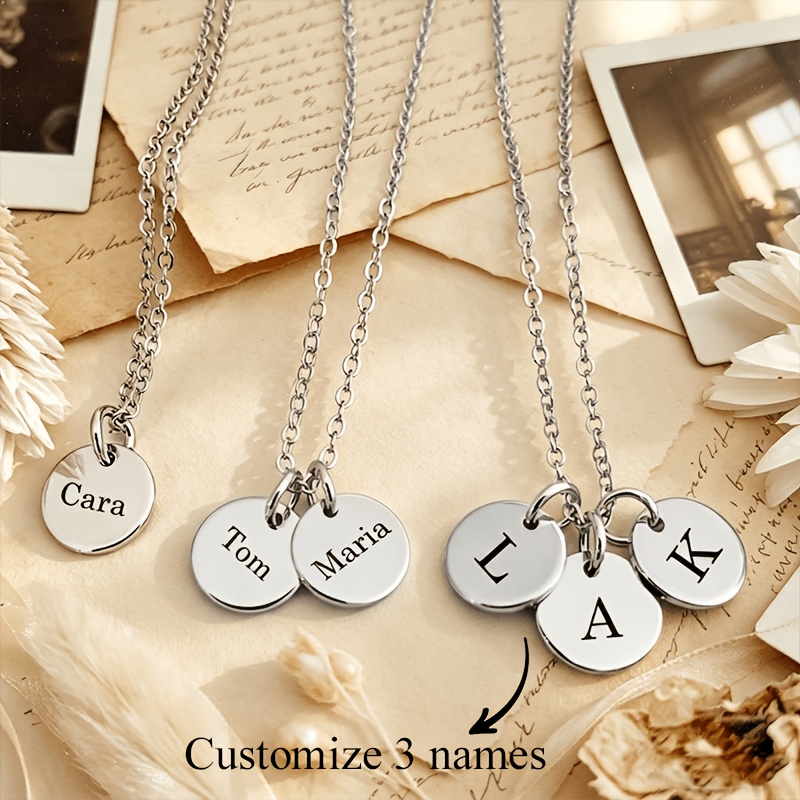 Women's Personalized Stainless Steel Name Necklace, Custom Gift