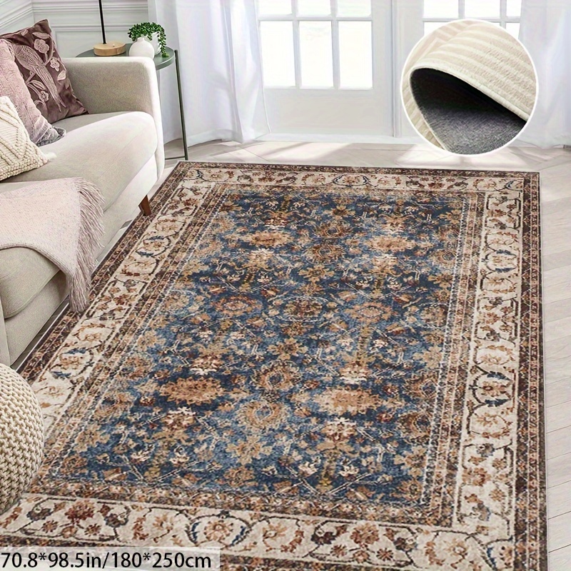 

Office Carpet Meeting Room Home Carpet European Simple Chinese Classic Pattern Brown Blue Washable Area Carpet Office Living Room Bedroom Carpet Non-slip Waterproof Absorbency Durable