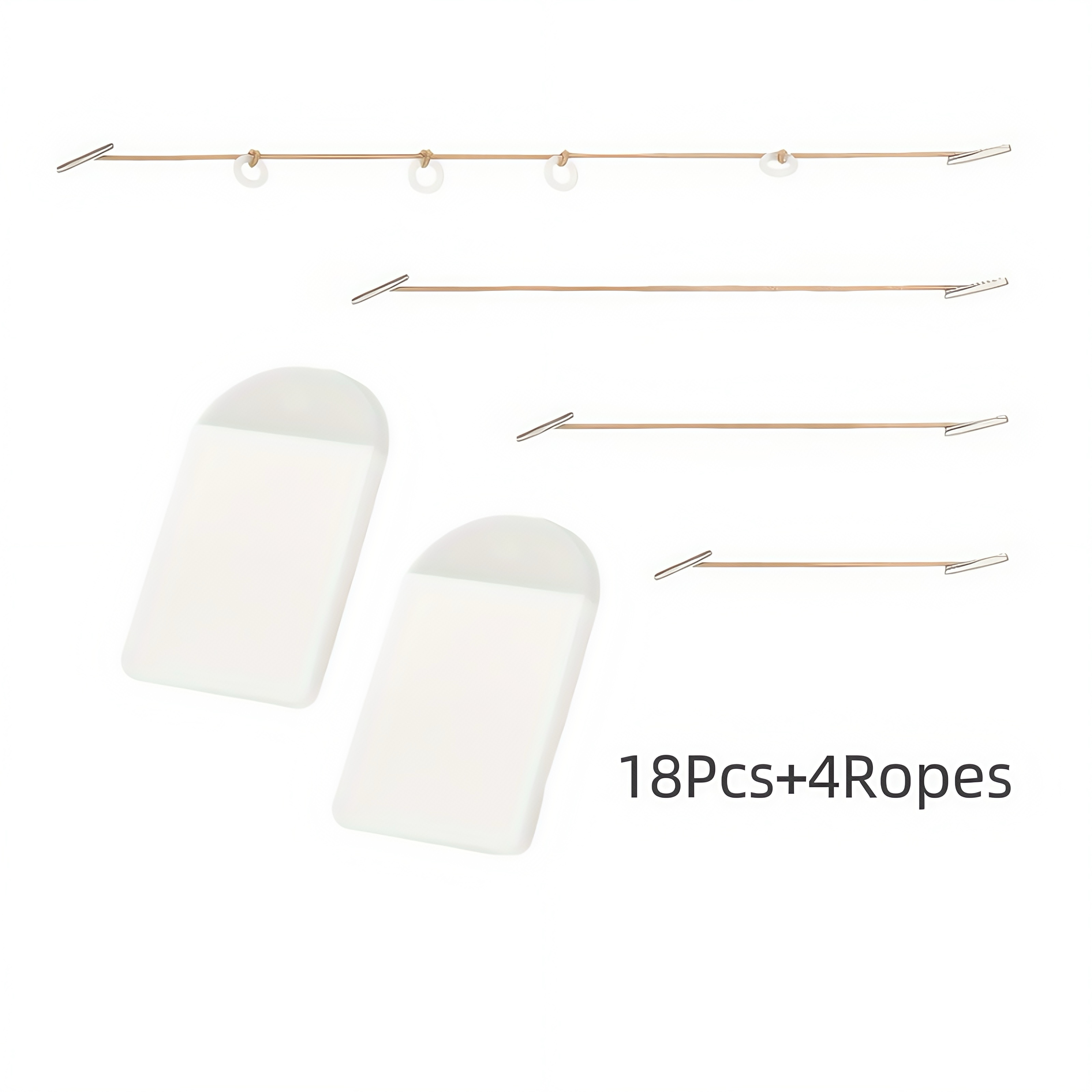 Image of 18pcs Invisible Facial Tape Set With 4 Adjustable Elastic Bands, Reusable Unscented Skin Stickers For Neck, Jawline & Double Tool For Women