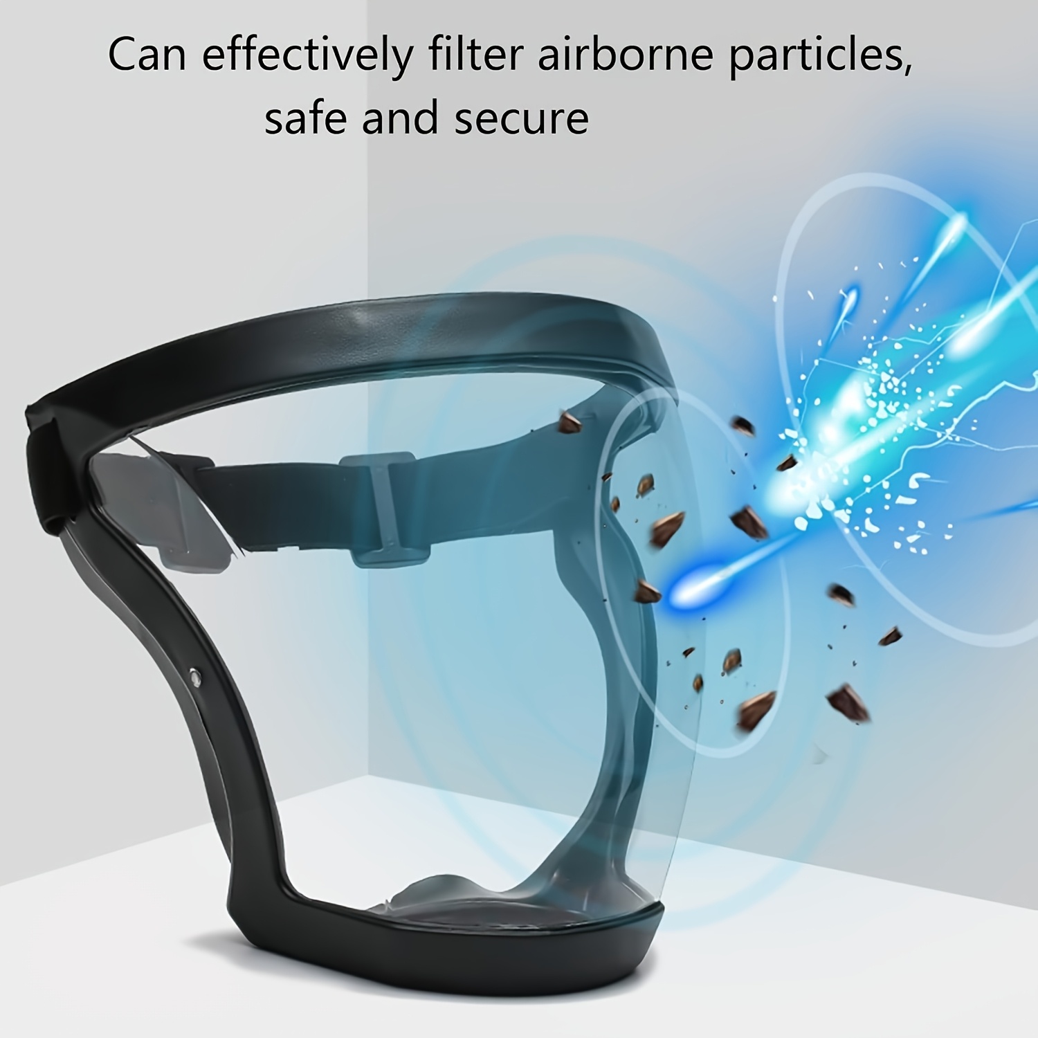 1个超强防护面罩，防雾口罩，成人透明面罩，防油溅烹饪口罩，全脸保护透气口罩，为家人和朋友的礼物 商品详情 1