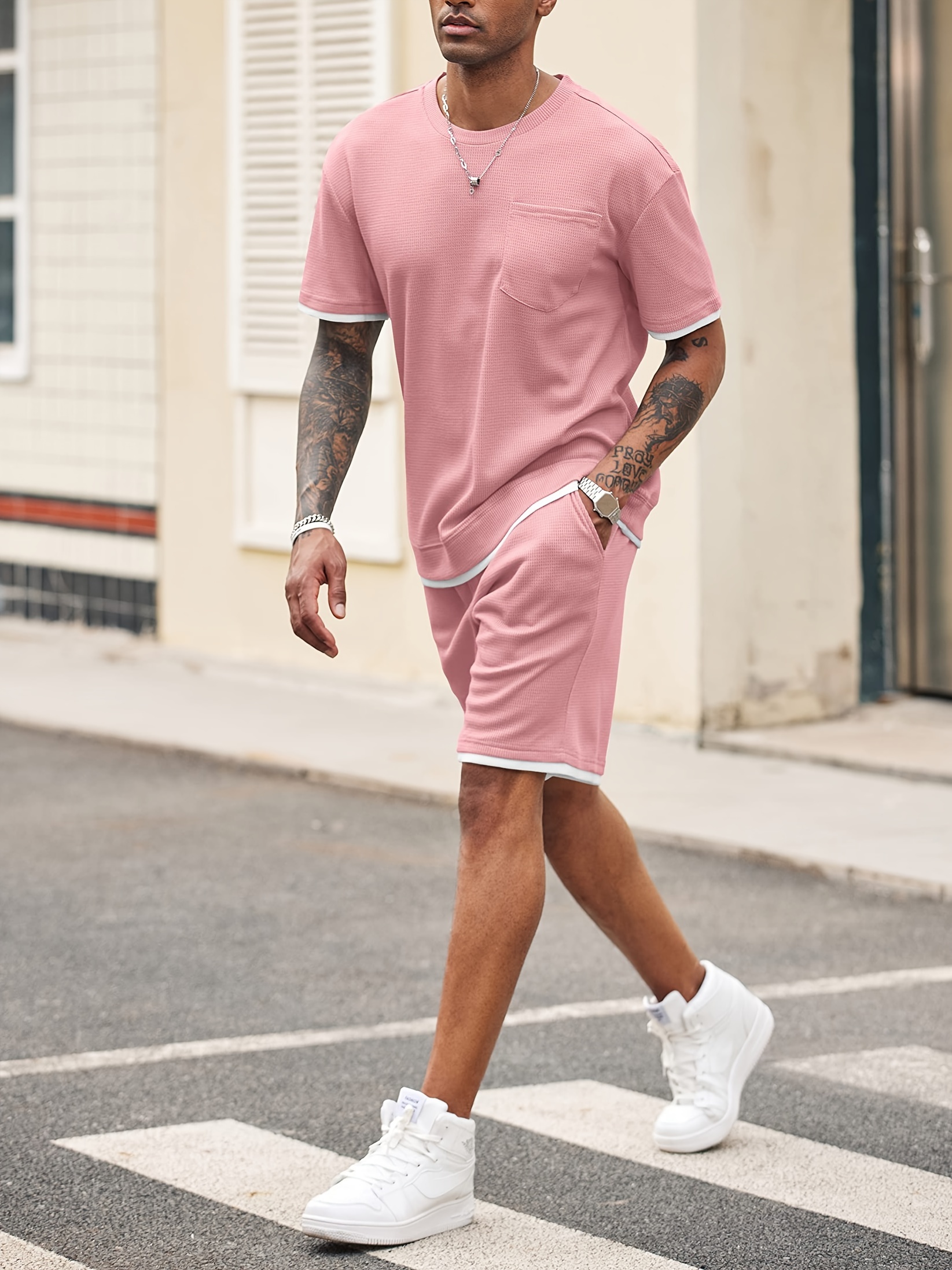 Outfit Pantalon Rosado Hombre Outfit Con Pantalon Azul Hombre