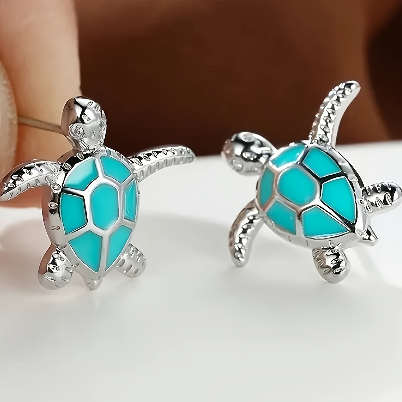 Image of 1pair Dainty Cute Stud Earrings For Women Simple Korean Silvery Animal Earrings Mom Birthday Festival Jewelry Gift