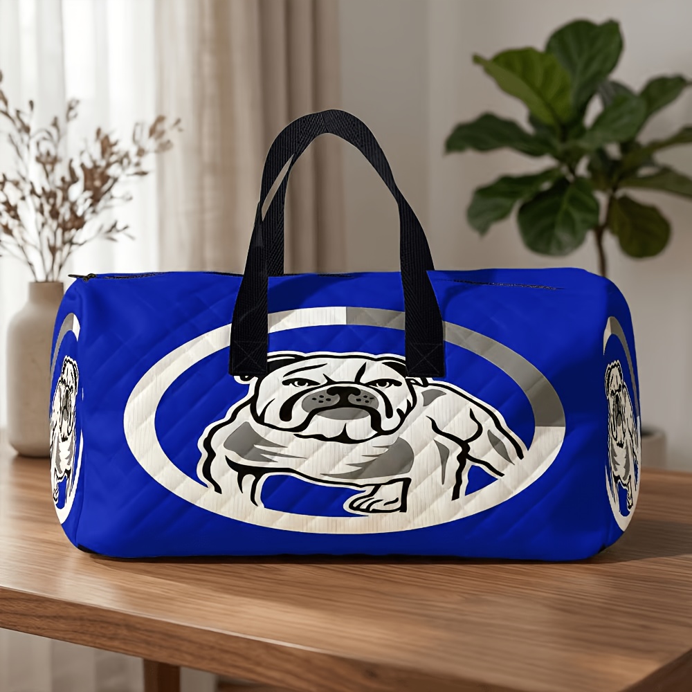 TEMU 1pc New Bull Terrier Team Badge Men's Tote Bag, Outdoor Travel Luggage Organizer, Yoga Fitness Bag, Travel Packing Organizer, Suitable For