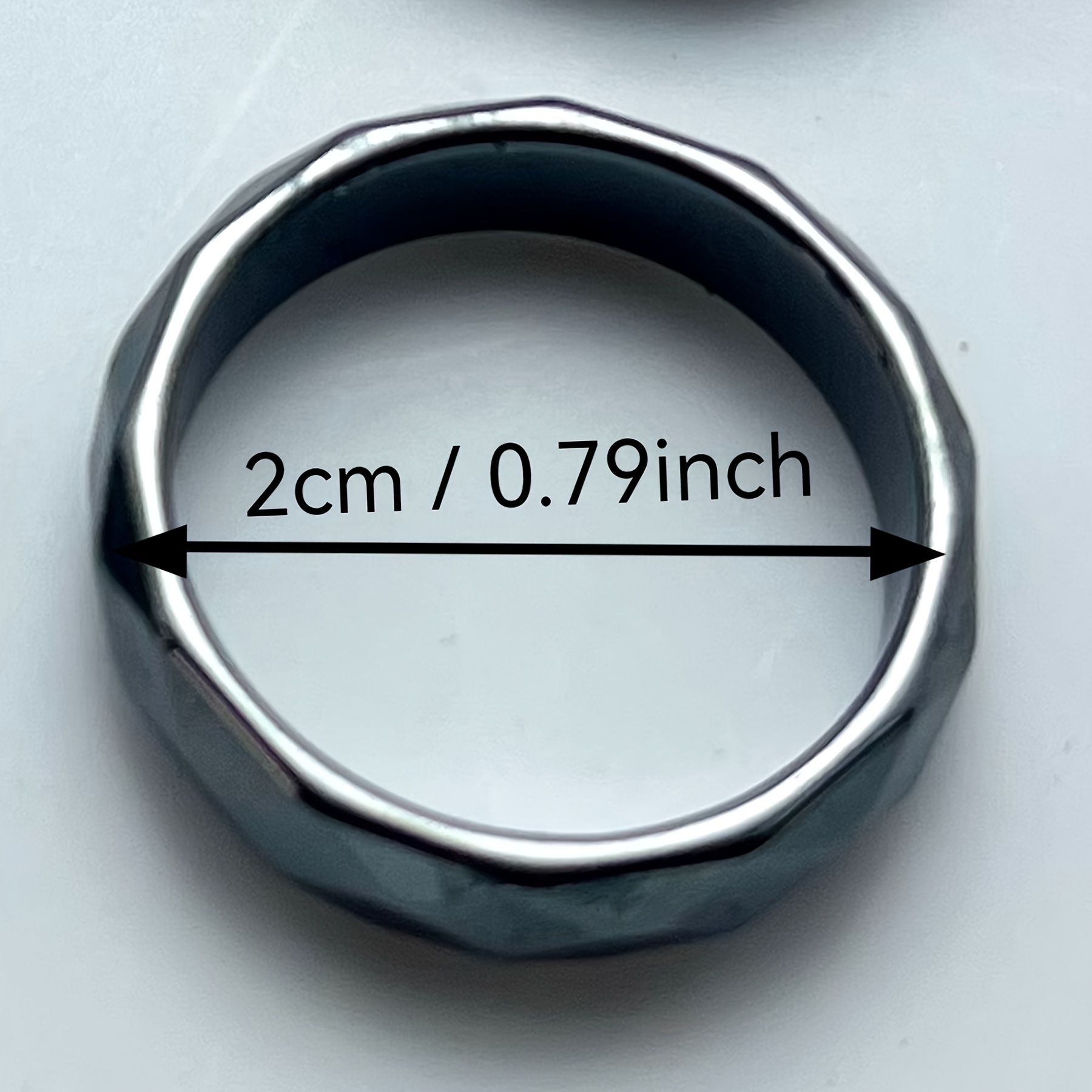 Terahertz Stone Faceted Ring Friendship Matching Promise Rings