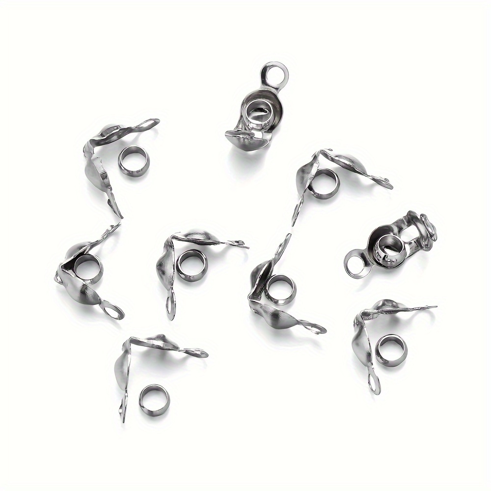 

A Set Of 50pcs Including 25 Connector Clasps And 25 Crimp End Beads, Made Of Stainless Steel With A Golden , Suitable For As Bracelets And Necklaces.