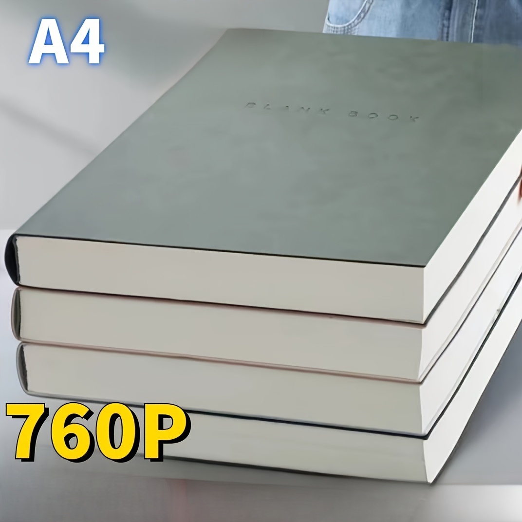 500 Pages Vintage Blank Inside Book Draft Tearable Extra - Temu