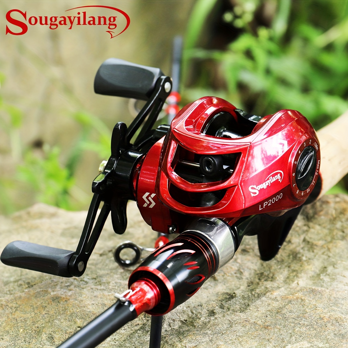 Best Seller 6+1BB 8.0:1 Ratio Digital Display Baitcasting Reel with Line  Counter Solar Charging System High Speed Fishi