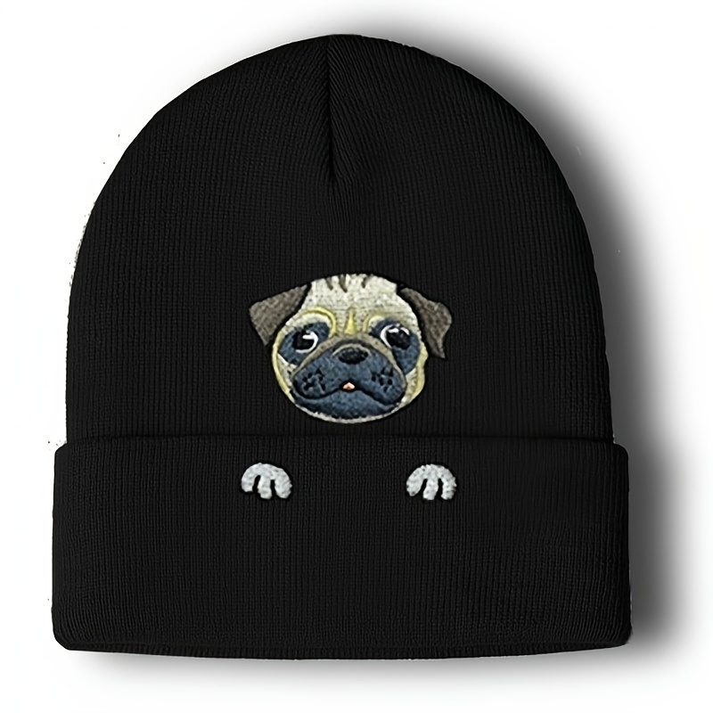 Women's Dog Embroidered Beanie Hat Lightweight Stretchy Winter Cap for  Cute Birthday Gift for Dog Owners, Dog Hat, Casual H