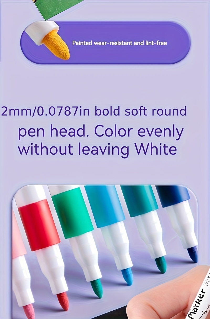 Acrylic Paint Markers for Adults, Fine Tip, Medium Point, Washable, Ambidextrous Plastic Body, Permanent, for Rock, Wood, Glass, Fabric, Ceramic, Stone Arts and Crafts, Professional Artistic Use, Ideal Birthday, Christmas, Easter Gift, for 14+