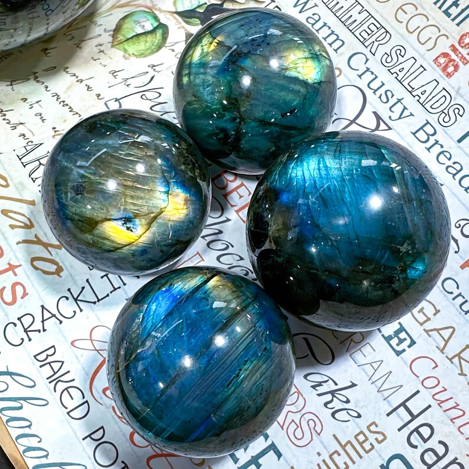 Image of 1pc Natural -high Quality Labradorite , Perfect For Home&desk Decor, Ideal Gift For Valentine's Day, Easter, Mardi Gras And Parties, Great For Crystal Lovers