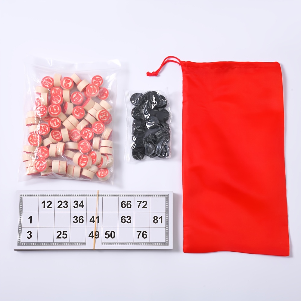 Game Set For Adults - Durable Plastic, Includes 75 Wooden Chips & 40 Cards, & Parties