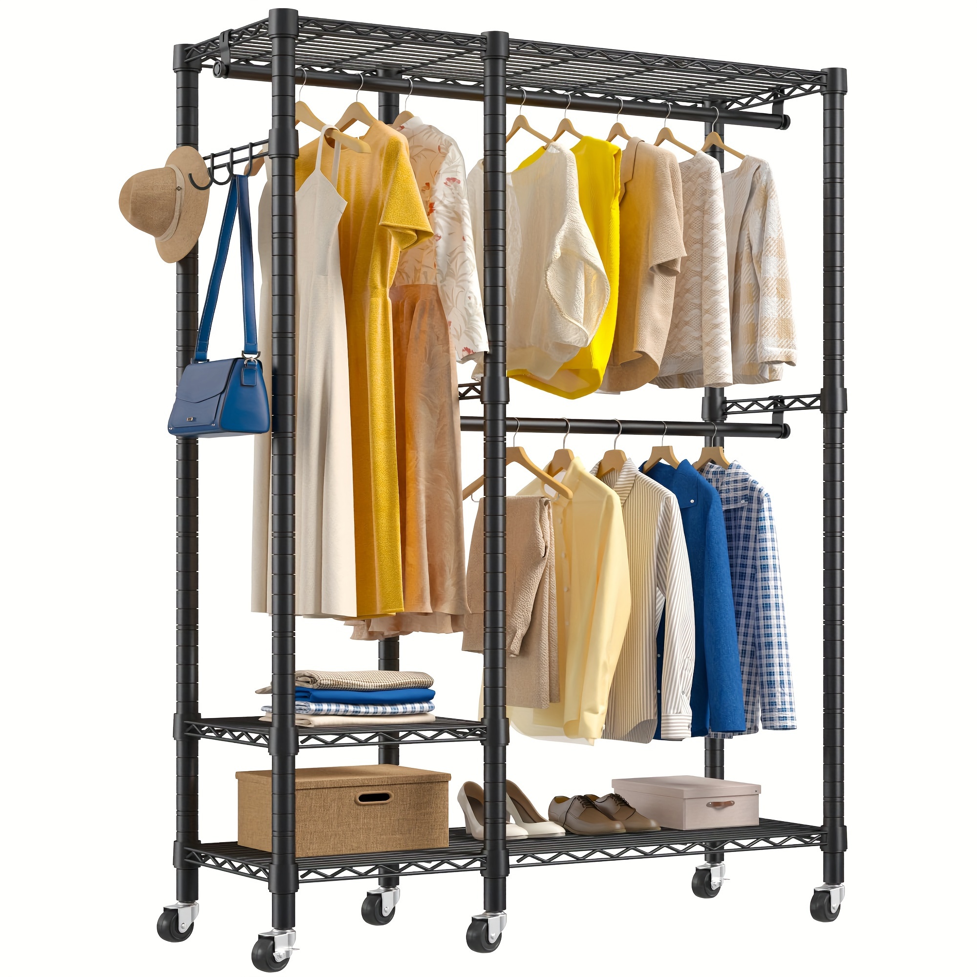 

Clothes Clothing Whees Clothes Clothing Racks For Hanging Clothes Portable Closet Garment , 80" Hx31.5 Wx15.8 D Organization