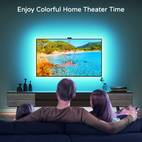 led lights for tv backlight 5v usb wireless tv backlight kit with single music sync control via app compatible with 55 75 inch tvs 12 5ft for 55 60 and 16 4ft for 65 75 5050 rgbic led strips no power adapter included home decor or valentines day gift