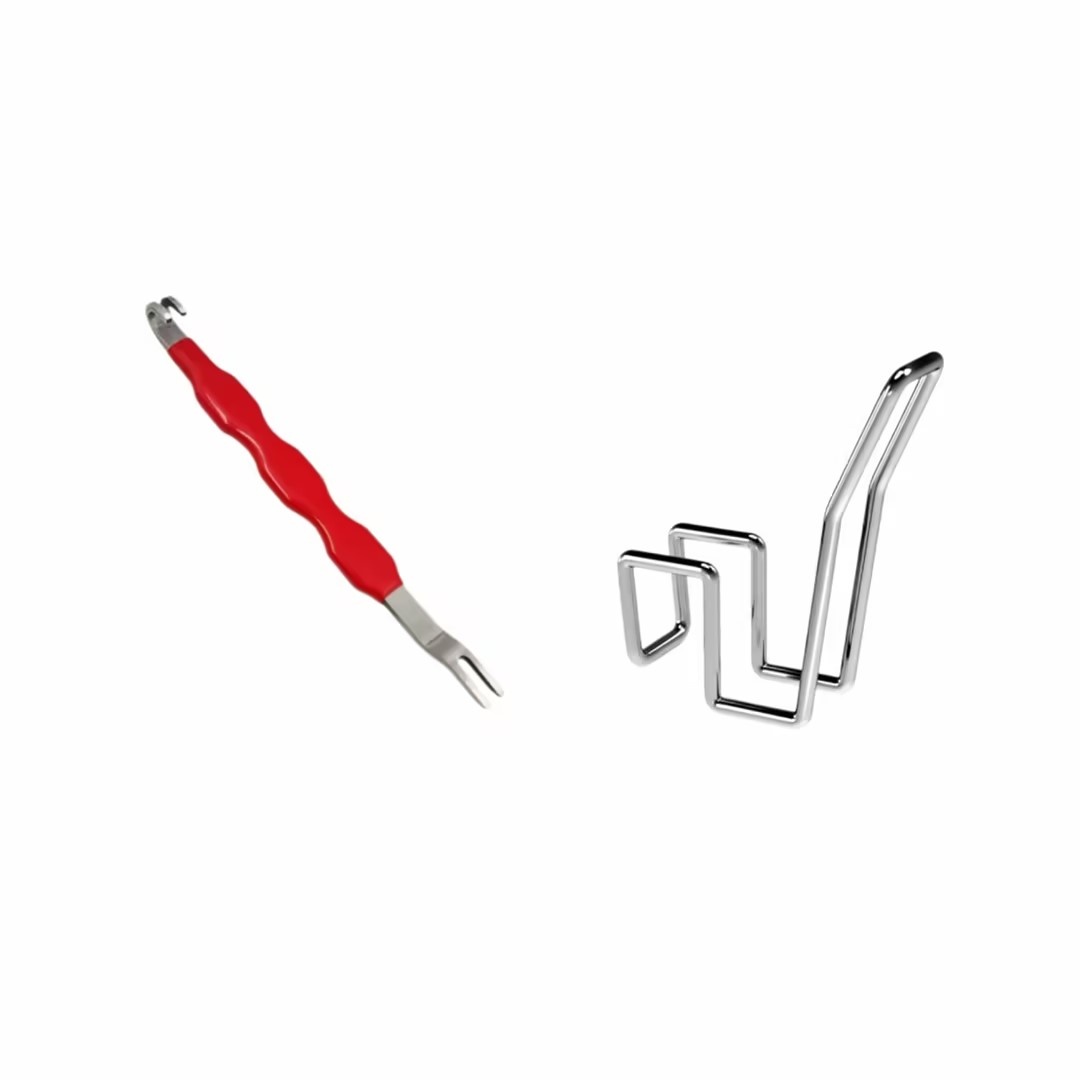 TEMU 2pcs Set: Universal Pry Bar + Shoe Hook, Automotive Electrical Connector Separator, Terminal Release Removal Tool, Individual Wire Harness