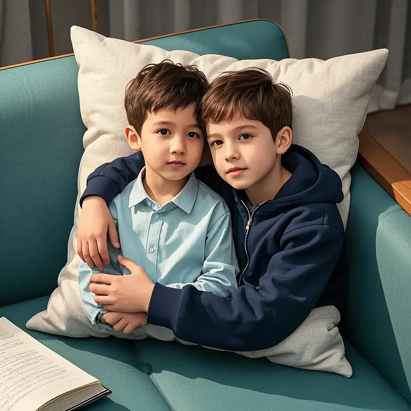 1 photo pillow cover double sided personalized print contemporary style zipper closure machine washable multiple sizes for bedroom living room decor family portrait gift no insert included decorative pillow covers personalized decor item fabric Product details 0