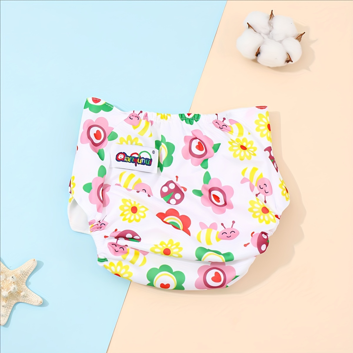 infant training diapers cartoon pattern soft cotton leakproof washable for 0 3 year old boys and girls mixed colors baby potty training pants details 9