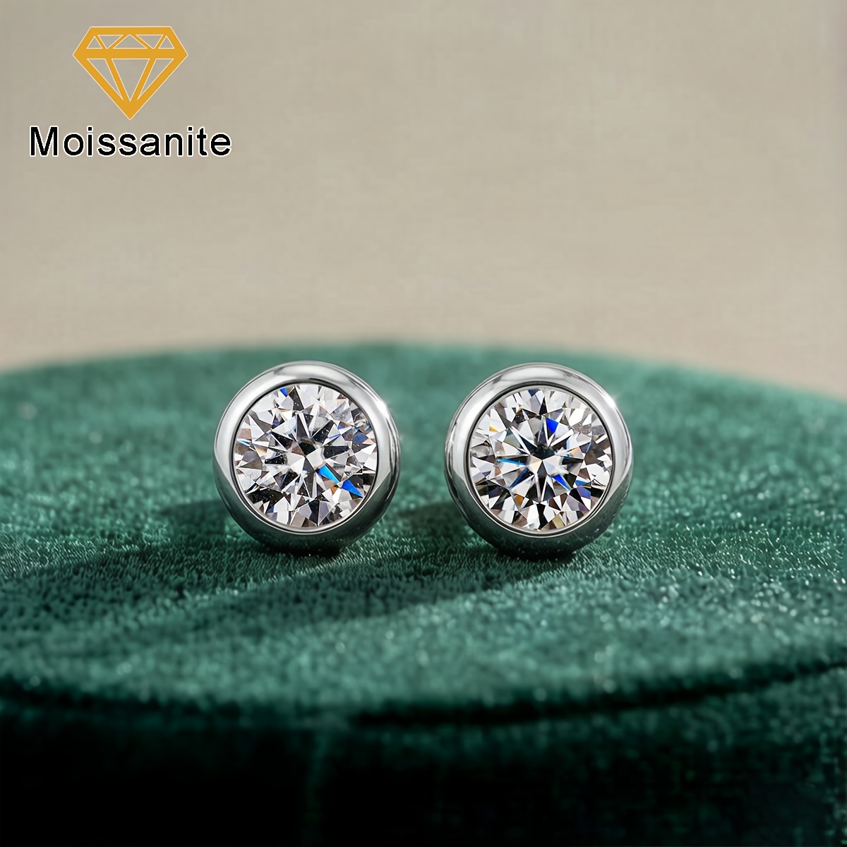 Women's Sparkling Moissanite Earrings, Wedding Season Gift