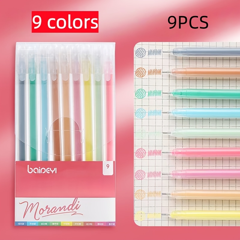 TEMU Morandi 36- Set Of Gel Pens, Large Capacity, Fine Tip, Writing Pen, Journal Pen, Drawing Pen, Suitable For Fine Art Artists