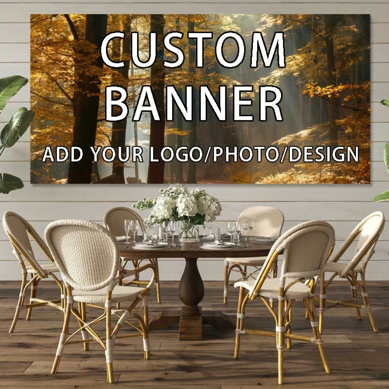 

Custom Photo Banner - Personalized For Weddings, Birthdays, Valentine's & More - Polyester, Indoor/outdoor Use