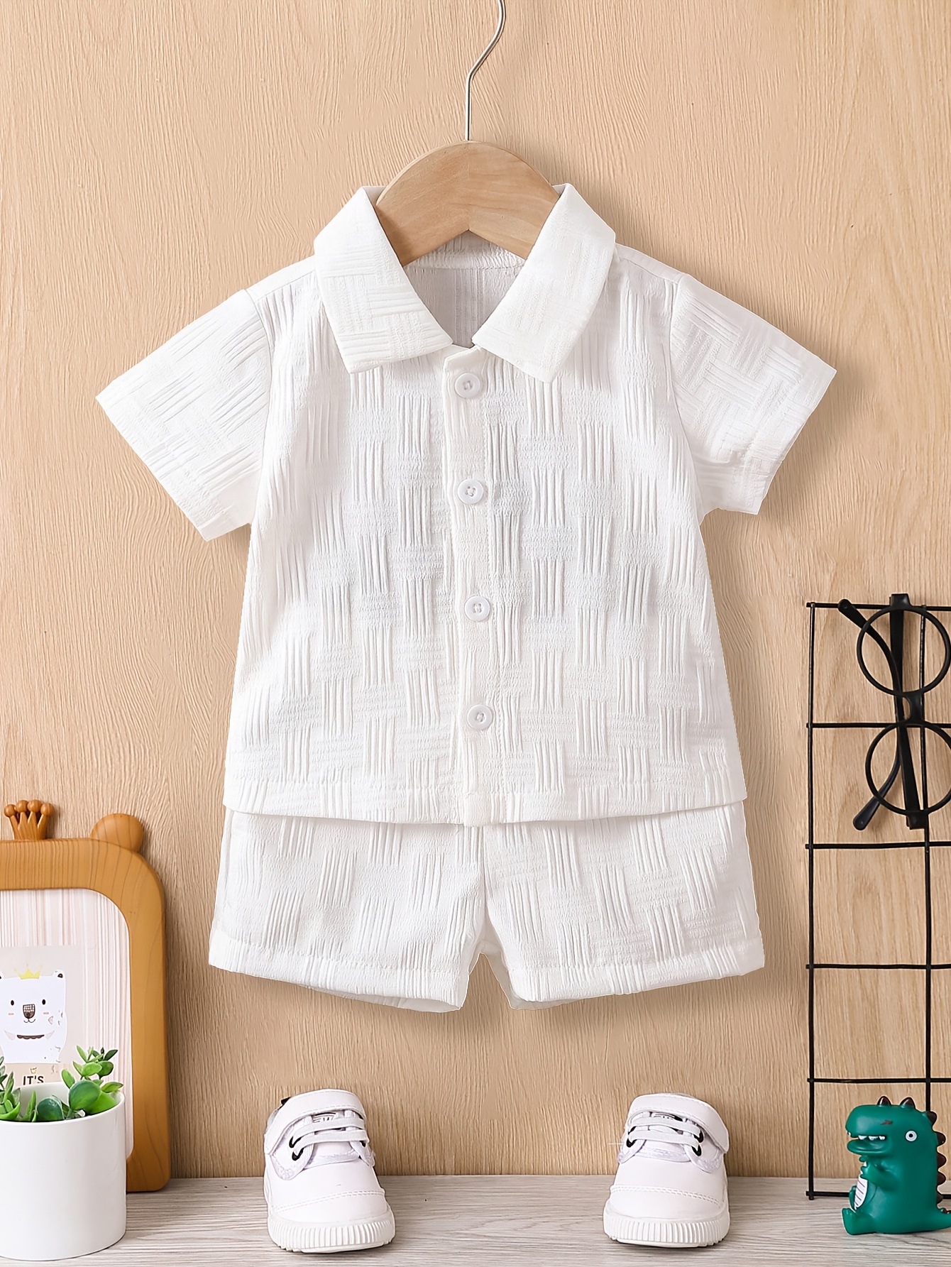 Short Sleeve Baby Boy White Button Up Shirt Baby Boy White Shirt