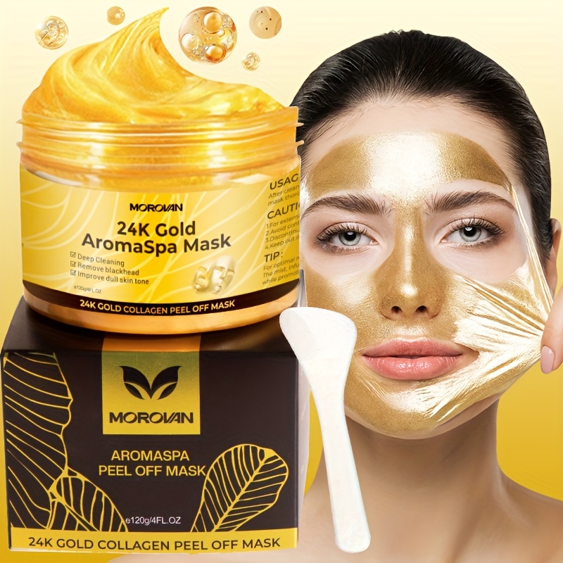 TEMU 24k Collagen Off Mask, Moisturizing &hydrating, Nourishing, Cleansing Pore
