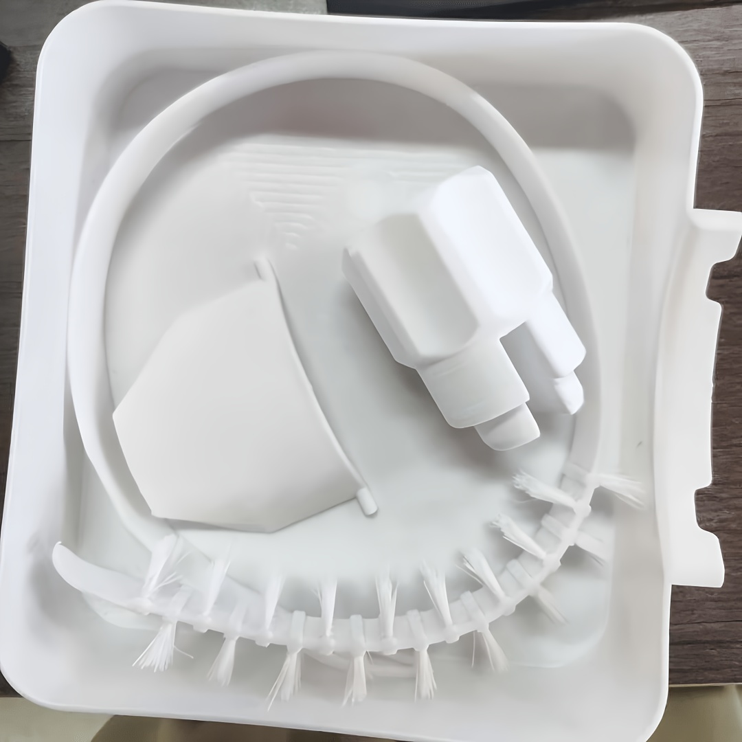 4pcs Set: Washing Machine Drain Tray + Cleaning Tool + Diverter Plate + Lid Opening Aid, And Prevents Floor Overflows In Room