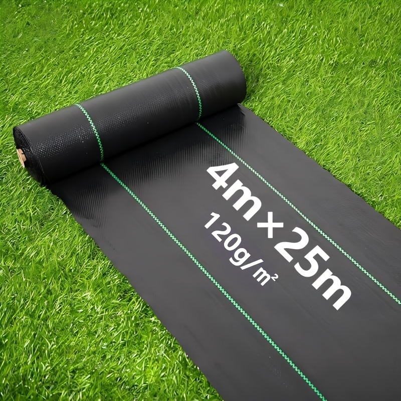Image of Two-pack (30/40/50/75/100 Square Meters) Black Weed Control Fabric, Premium Landscape Fabric - 120g/m², High-strength Cover, , Controls Weeds, Easy To Design