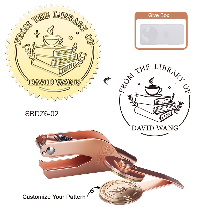TEMU 1pc, Customized Handmade Embossing Tool, Portable Pliers In Rose Golden/silvery, Stamp Envelopes, Napkins, Gift Boxes, Etc., Suitable For